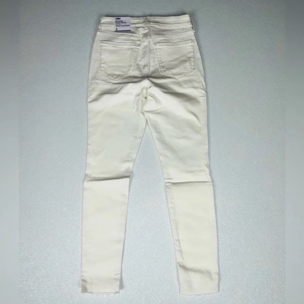 Old Navy High-Waisted Rockstar Super Skinny Off-White Ankle Jeans Size 2 NWT - Picture 10 of 12
